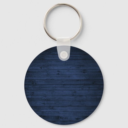 Rustikales Seehaus Oars Trees Blue Wood Print Roun Schlüsselanhänger (Rückseite)
