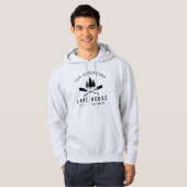 Rustikales Seehaus Oars Trees Familienname Hoodie (Vorne ganz)