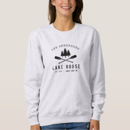 Rustikales Seehaus Oars Trees Familienname Sweatshirt