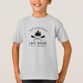 Rustikales Seehaus Oars Trees Familienname T-Shirt (Vorderseite)