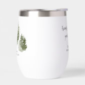 Rustikales Seehaus Wasserfarbene Pinienbäume nach (Links)