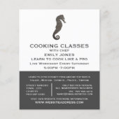 Rustikales Seepferd, Meeresfrüchte, Kochkurse Flyer (Vorne)