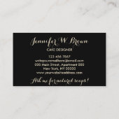 Rustikales Seifenkorb mit floralen Branding Visitenkarte (Rückseite)