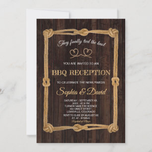 Rustikales Seil, das wir dem Empfang der GRILLEN d Einladung