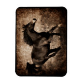 Rustikales Sepia Galloping Pferd Magnet (Vertikal)