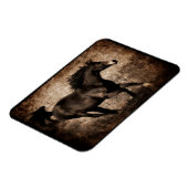 Rustikales Sepia Galloping Pferd Magnet (Linke Seite)