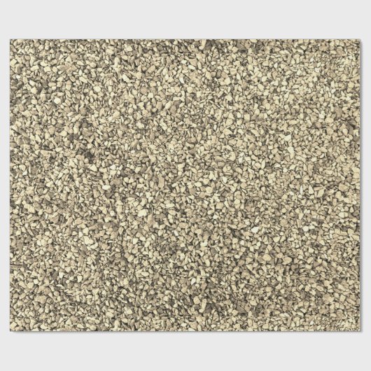 Rustikales Sepia-Kies-Gesteinsmuster Geschenkpapier (Flach)