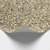 Rustikales Sepia-Kies-Gesteinsmuster Geschenkpapier (Ecke)