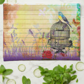 Rustikales Shabby Chic-buntes Vintages Blumen Geschirrtuch (Gefaltet)