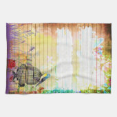 Rustikales Shabby Chic-buntes Vintages Blumen Geschirrtuch (Horizontal)