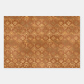 Rustikales Shabby Chic Gold Apple Blossom Blumende Geschenkpapier Set (Vorderseite 3)