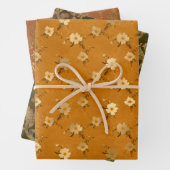Rustikales Shabby Chic Gold Apple Blossom Blumende Geschenkpapier Set (Beispiel)