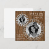 Rustikales Shabby Country Wedding Foto Save the Da Date (Vorne/Hinten)