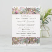 *~* Rustikales Shabby Regenbogen-zerrüttetes Holz Einladung (Stehend Vorderseite)