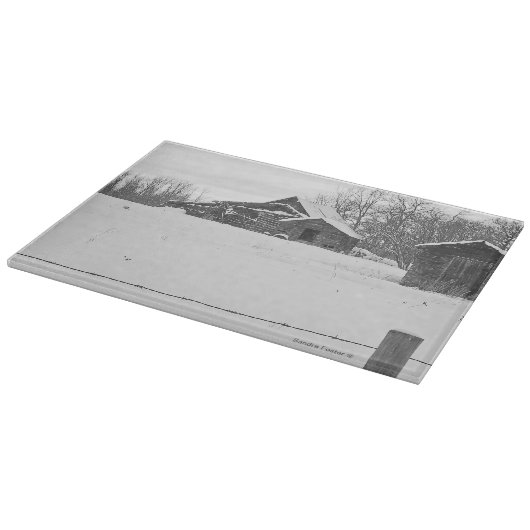 Rustikales Shacks-Foto-Kunst-Ausschnitt-Brett Schneidebrett (Ecke)