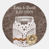 rustikales Siegel Runder Aufkleber (Vorderseite)