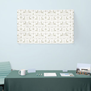 Rustikales, Silber/Weißes modernes Weihnachtsmuste Banner