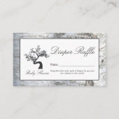 Rustikales Silver Birch Tree Baby Diaper Raffle Ti Begleitkarte (Vorderseite)