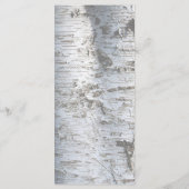 Rustikales "Silver Birch Tree Wedding"-Menü Menükarte (Rückseite)