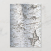 Rustikales "Silver Birch Tree Wedding"-Menü Menükarte (Rückseite)