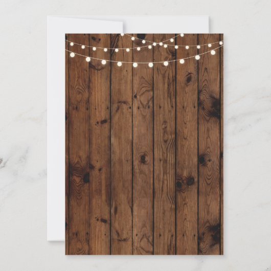 Rustikales Silvester-Holz u. Kreide laden ein Einladung (Rückseite)