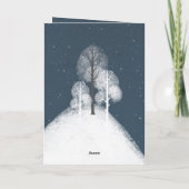 Rustikales skandinavisches Haus Bergskilift Feiertagskarte (Rückseite)