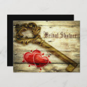 rustikales Skelett Schlüssel viktorianische Steamp Einladung (Vorne/Hinten)