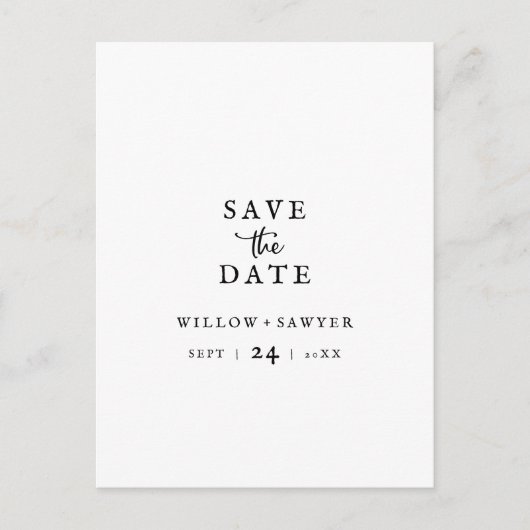 Rustikales Skript Ankündigung Datum freihalten Pos (Vorderseite)