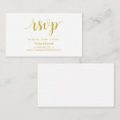 Rustikales Skript, Farbe des Gold-Schriftartes, Ho Begleitkarte (Vorne/Hinten)