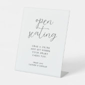 Rustikales Skript finden Sie Ihren Sitzplatz auf o Sockelschild (Vorderseite)