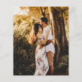 Rustikales Skript-Foto Hochzeit speichern Sie das  (Rückseite)