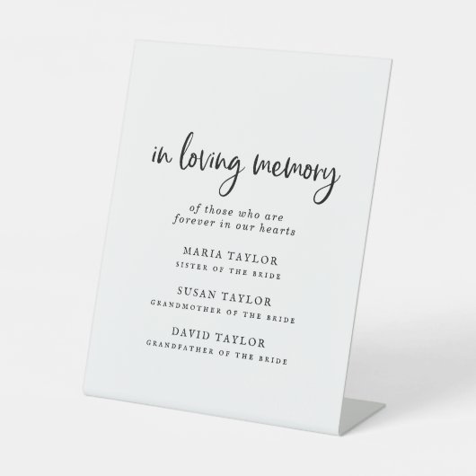 Rustikales Skript für das Gedenkgedächtnis der Eri Sockelschild (Vorderseite)