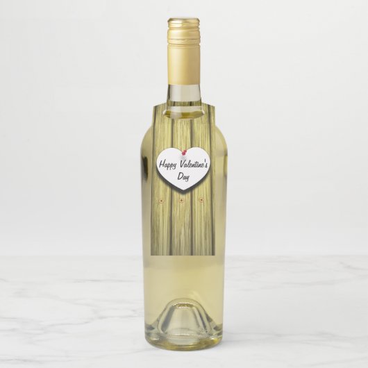 Rustikales Skript für das Papierherz Flaschenanhänger (Auf Flasche)