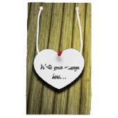 Rustikales Skript für das Papierherz Kleine Geschenktüte (Vorderseite)