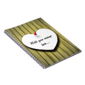 Rustikales Skript für das Papierherz Notizblock (Rechte Seite)