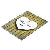 Rustikales Skript für das Papierherz Notizblock (Linke Seite)