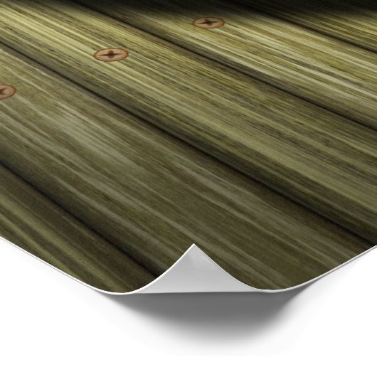 Rustikales Skript für das Papierherz Poster (Ecke)