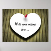 Rustikales Skript für das Papierherz Poster (Vorne)