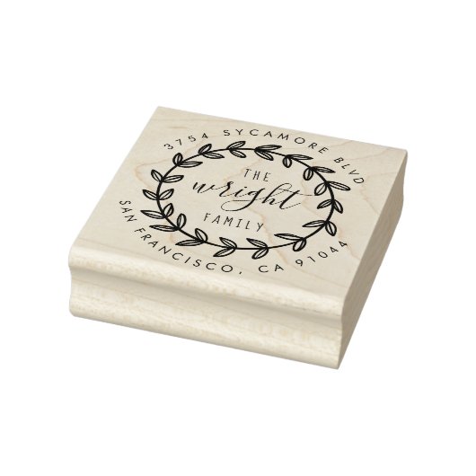 Rustikales Skript | Handgezeichnete Kranke-Rücksen Gummistempel (Stempel)