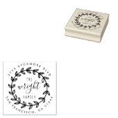 Rustikales Skript | Handgezeichnete Kranke-Rücksen Gummistempel (Stempel)