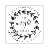 Rustikales Skript | Handgezeichnete Kranke-Rücksen Gummistempel (Prägung)