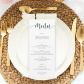 Rustikales Skript-Hochzeitmenü oder Brautparty-Men Einladung