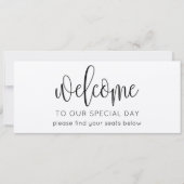 Rustikales Skript Hochzeitsset-Begrüßungsheader Einladung (Vorderseite)