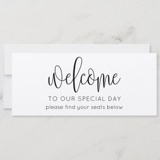 Rustikales Skript Hochzeitsset-Begrüßungsheader Einladung (Vorderseite)