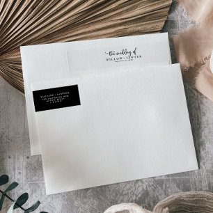 Rustikales Skript-Hochzeitswrap um Label