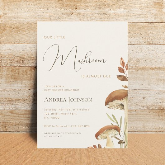 Rustikales Skript Kleinwald Kinderdusche Einladung