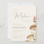 Rustikales Skript Kleinwald Kinderdusche Einladung (Vorderseite)