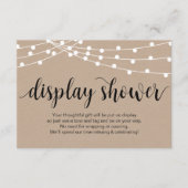 Rustikales Skript, Kraft, String-Lights-Display-Du Begleitkarte (Vorderseite)