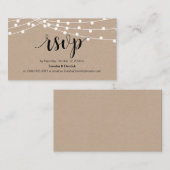 Rustikales Skript, Kraftkraft, Lichter mit Zeichen Begleitkarte (Vorne/Hinten)