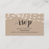 Rustikales Skript, Kraftkraft, Lichter mit Zeichen Begleitkarte (Vorderseite)